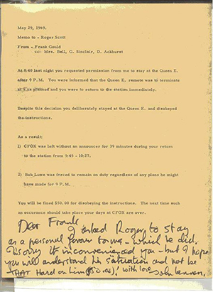 Lennon's CFOX Letter