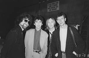 Roger Scott with George Harrison, Tom Petty and Jeff Lynne