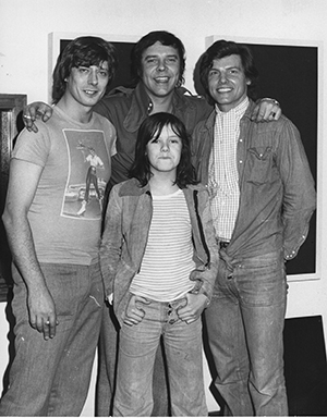 Roger Scott with Marty Wilde, Jess Conrad, and Ricky Wilde